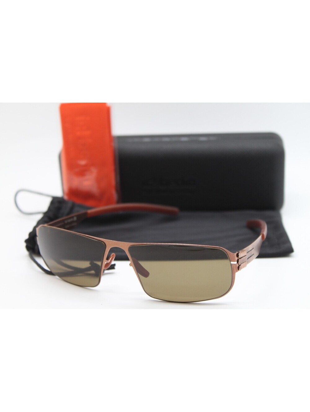 NEW IC! BERLIN MODEL MORTIMER BRONZE AUTHENTIC SUNGLASSES W/CASE 58-15